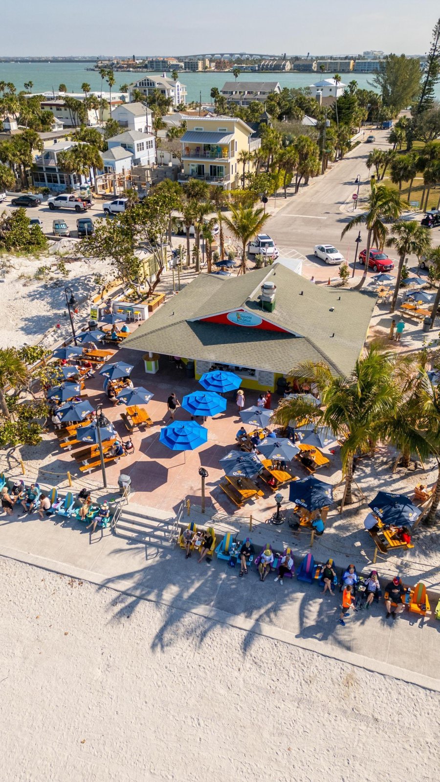 Aerial view of Paradise Grille in Pass-a-Grille