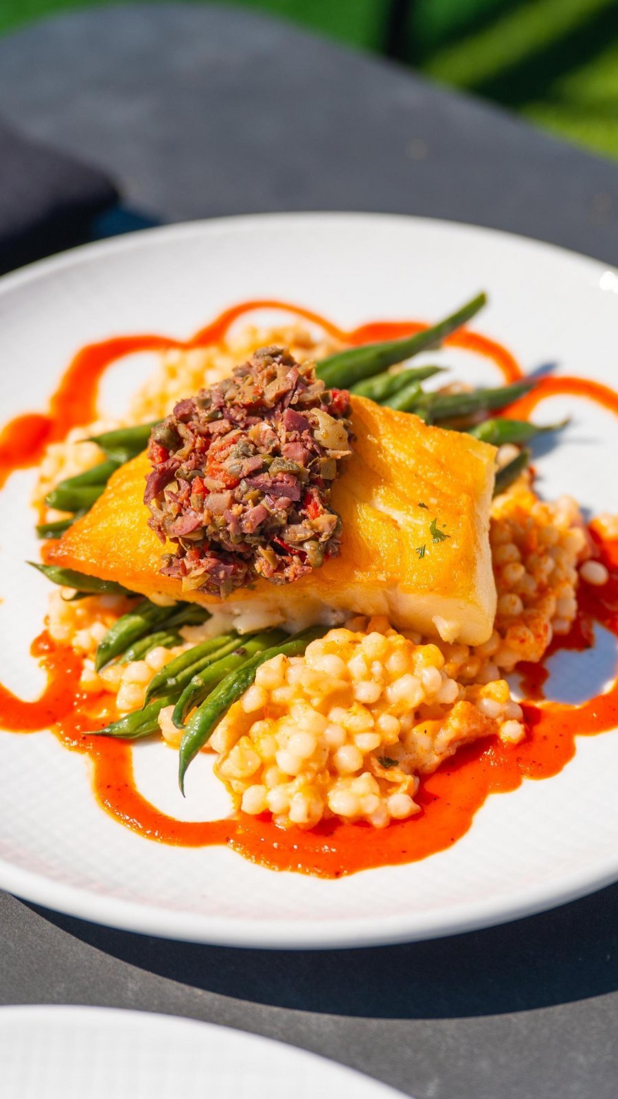beautiful plated dish at hotel zamora.
