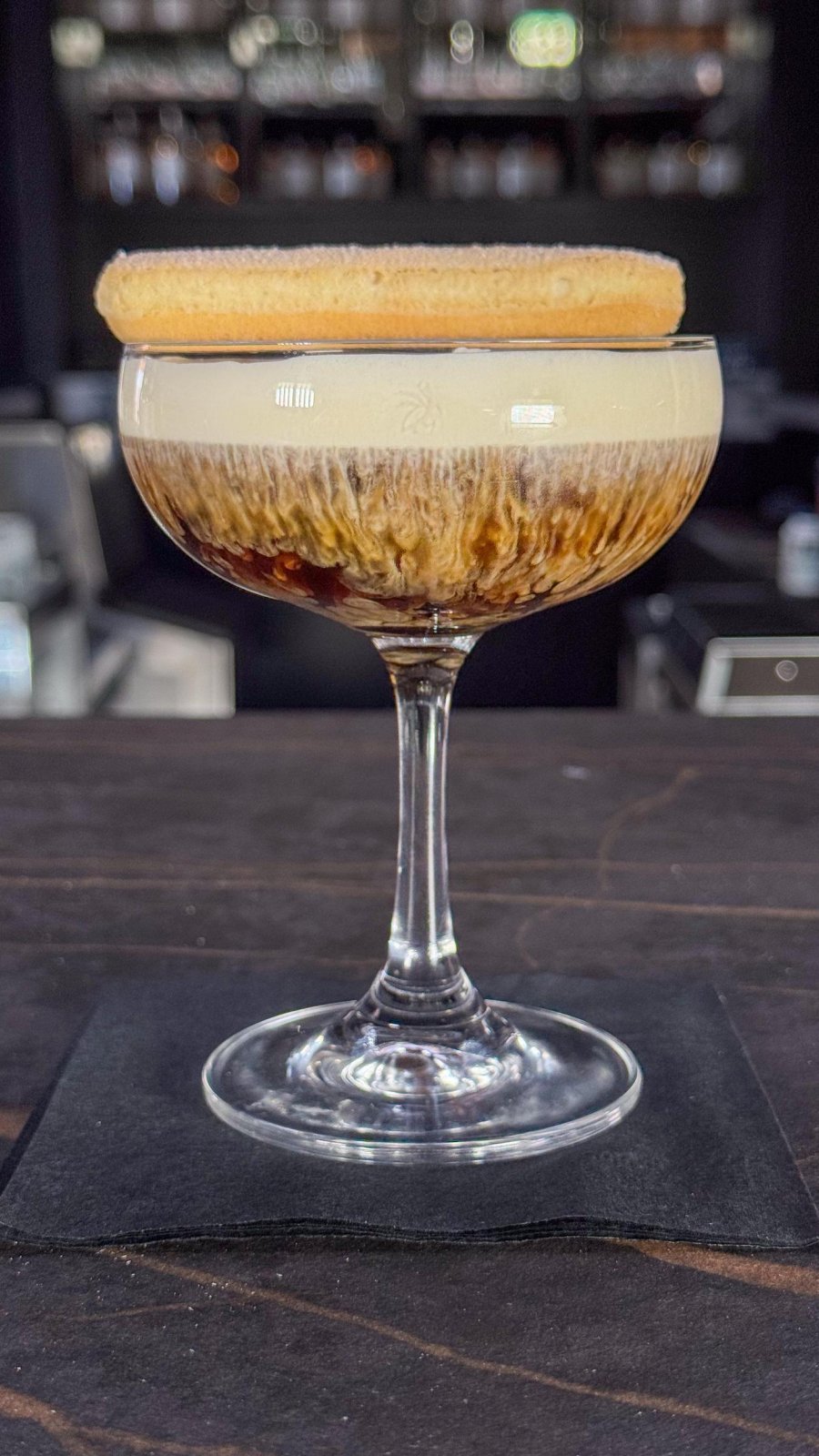 a peppermint espresso martini at St. Pete Distillery