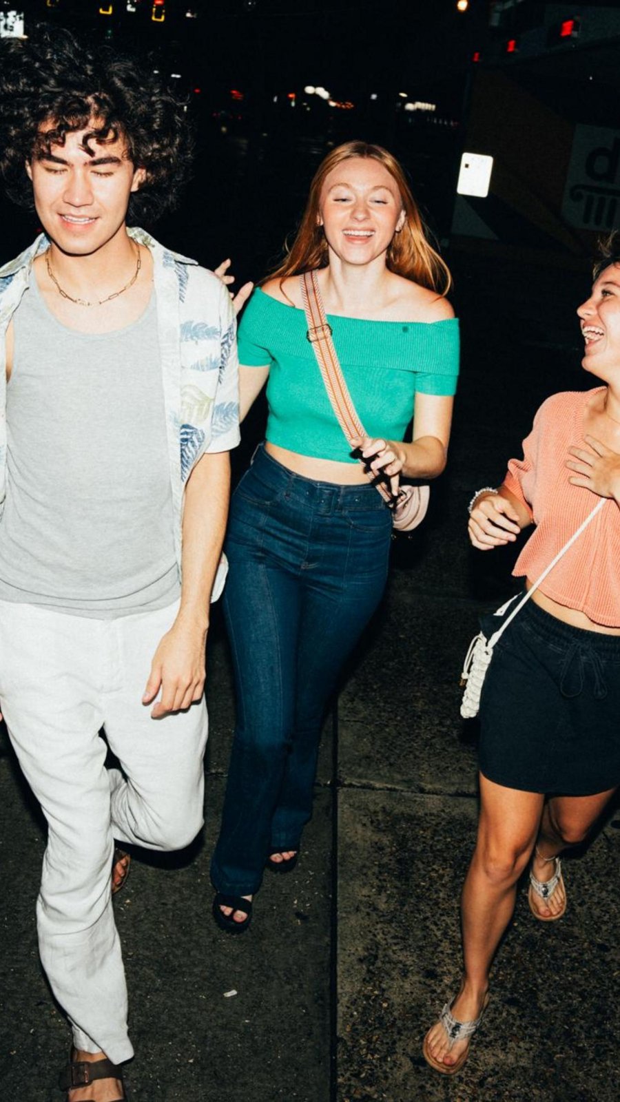 three young people enjoying a night out in St. Pete at Parks and Rec